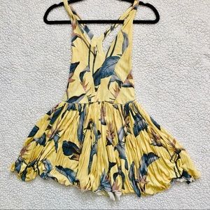 Urban Outfitters Yellow Flower Romper